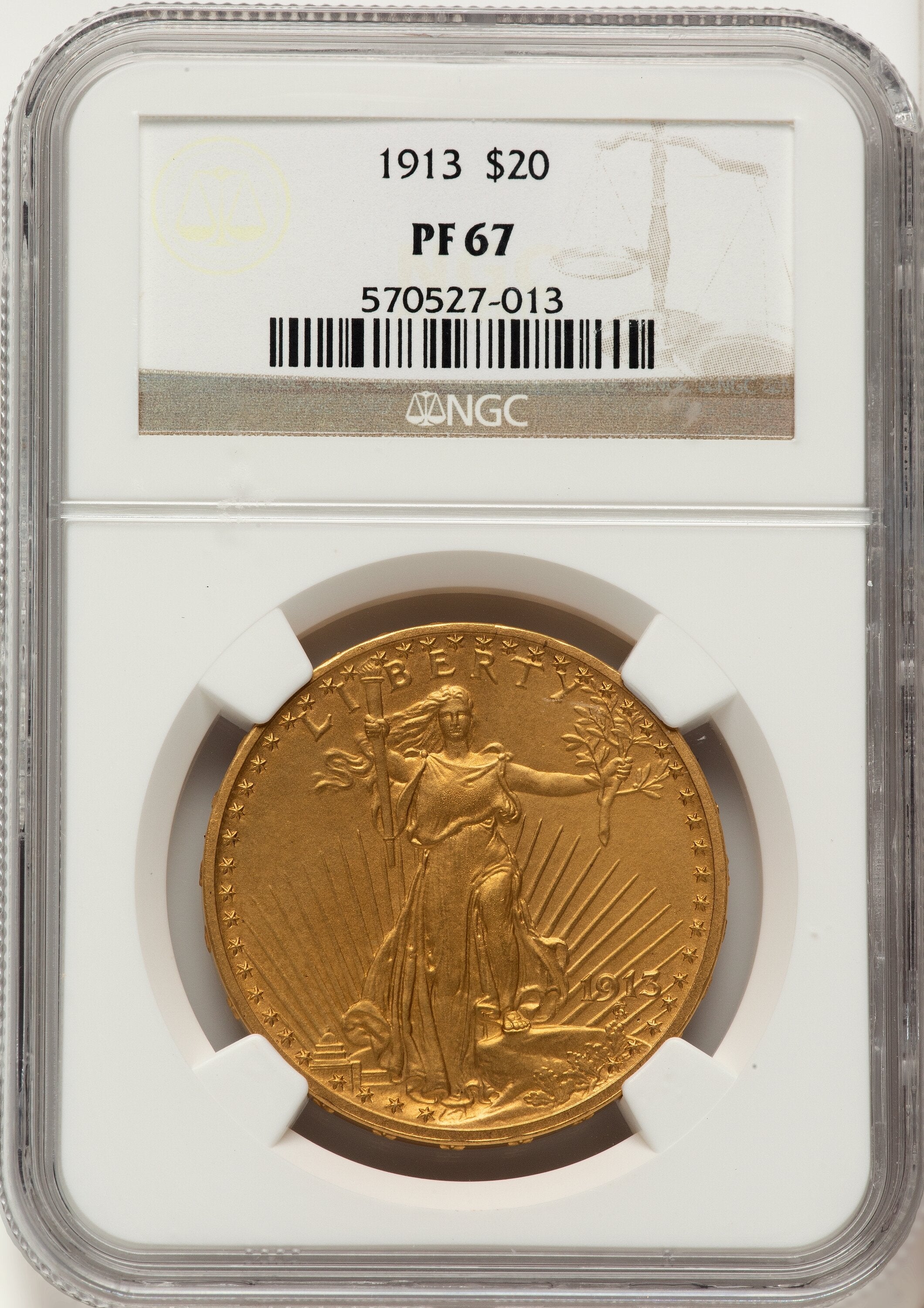 1913 $20 Proof Saint-Gaudens Double Eagle NGC PR67