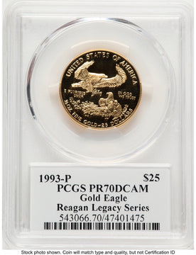 1993-P Proof Gold Eagle 1/2 oz Reagan Legacy Series Michael Reagan PCGS PR70