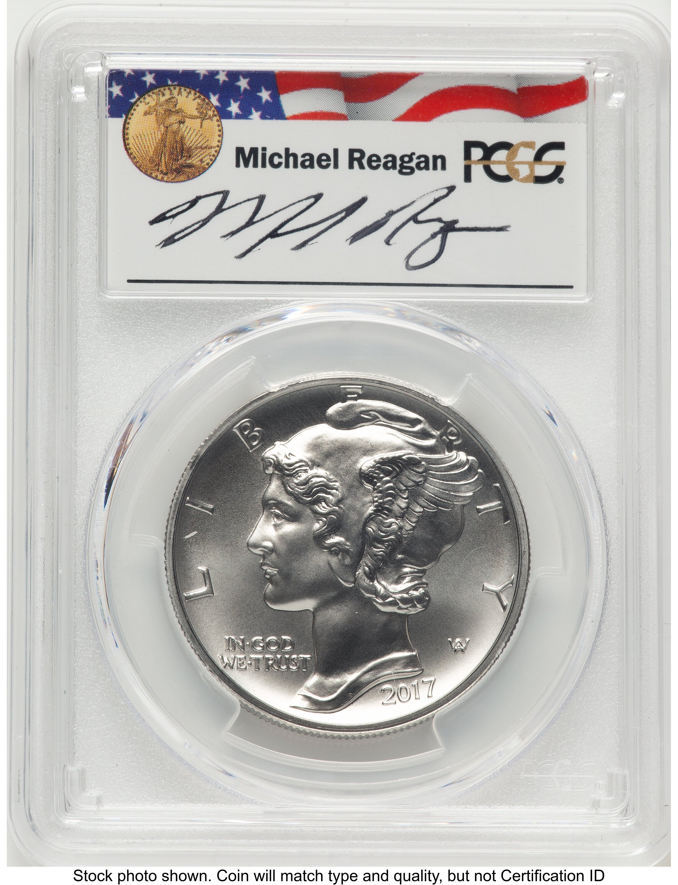 2017 Palladium Eagle 1 oz FS Reagan Legacy Series Michael Reagan PCGS MS70