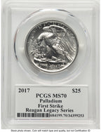 2017 Palladium Eagle 1 oz FS Reagan Legacy Series Michael Reagan PCGS MS70