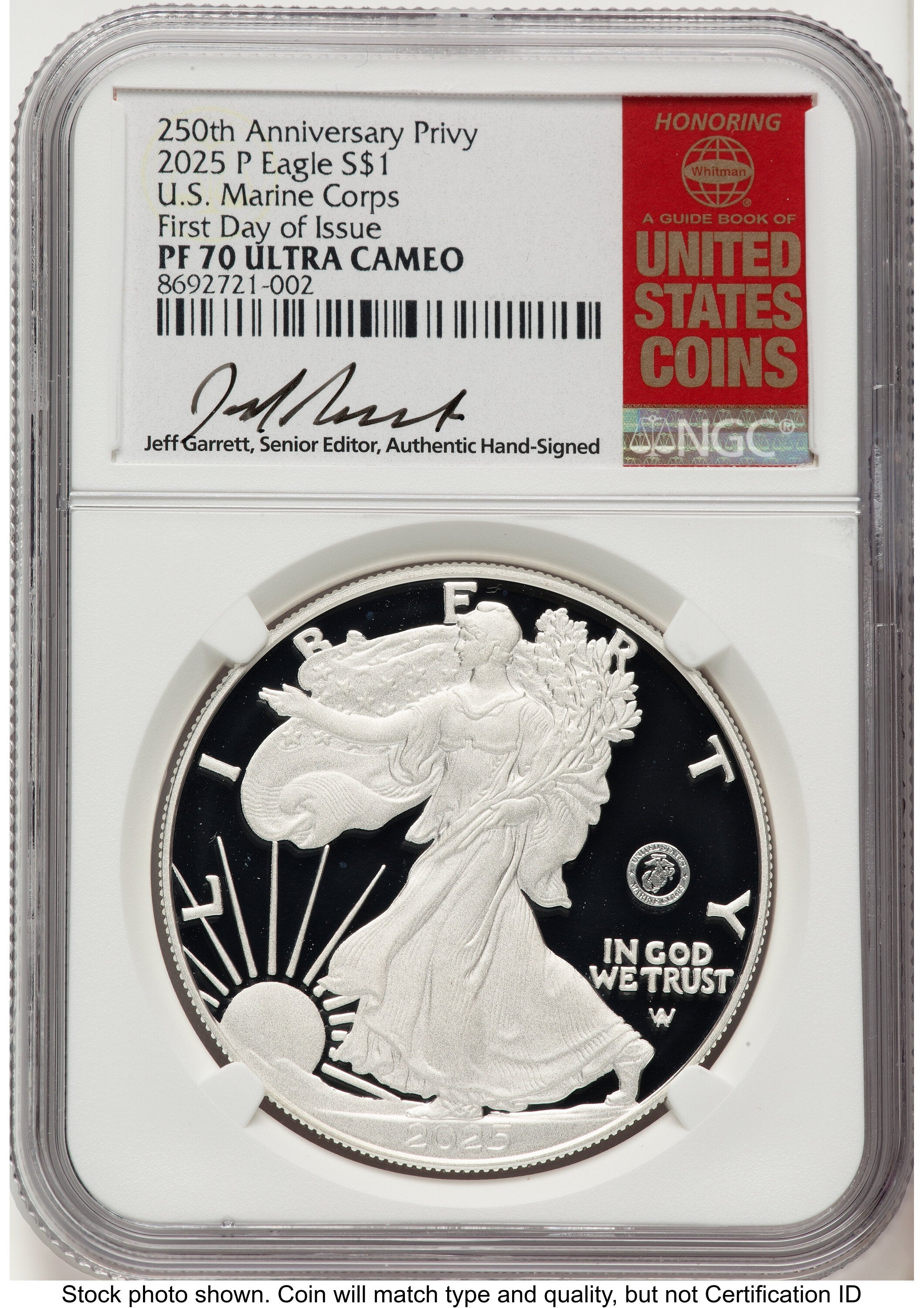 2025-P Proof Silver Eagle Privy U.S. Marine Corps 250th