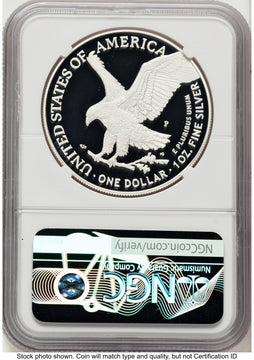 2025-P Proof Silver Eagle Privy U.S. Marine Corps 250th Anniversary 1 oz FDI Jeff Garrett Red Book NGC PF70