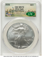 2026 Silver Eagle First Delivery America 250 CACG MS70