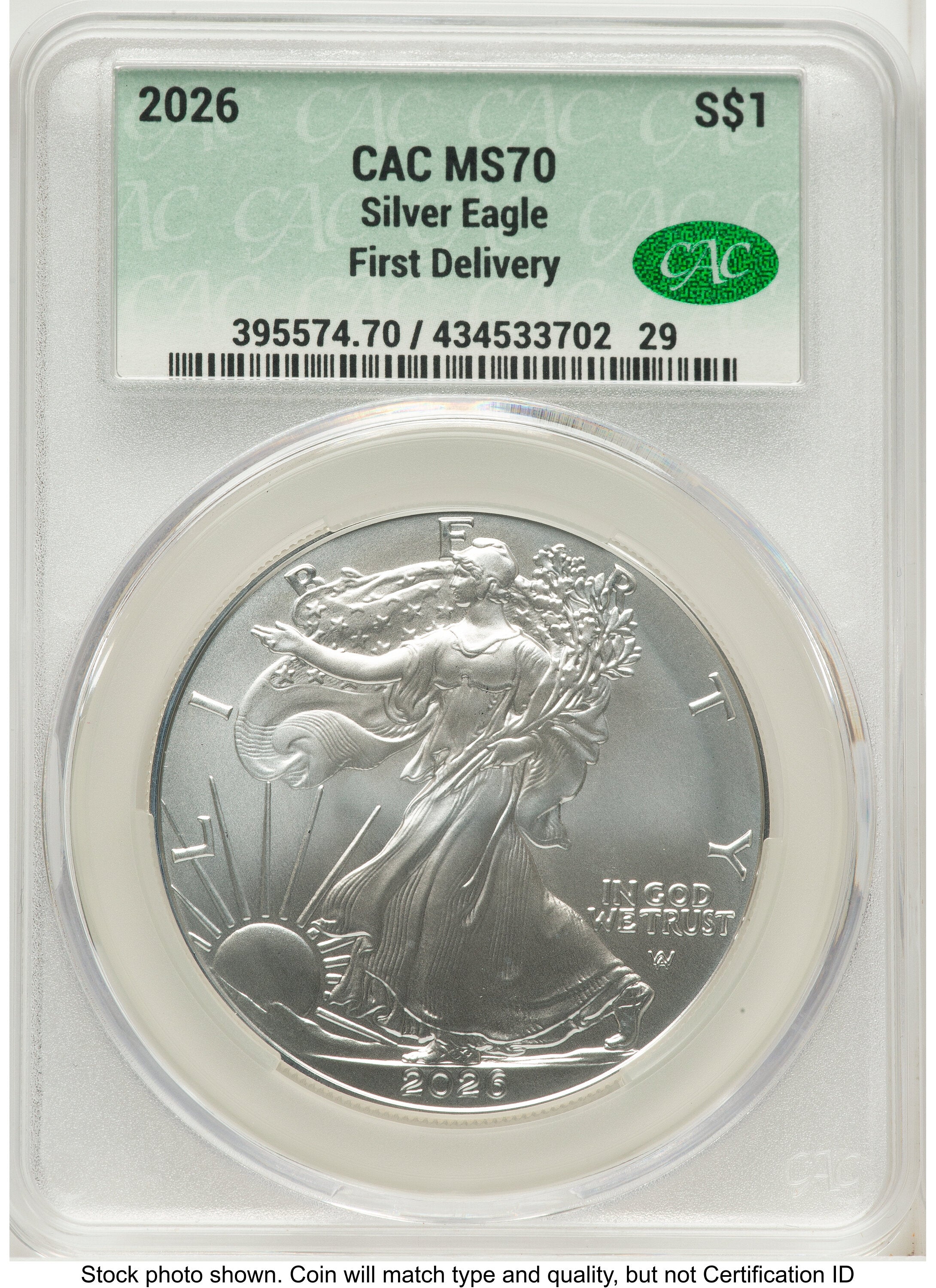 2026 Silver Eagle First Delivery CACG MS70