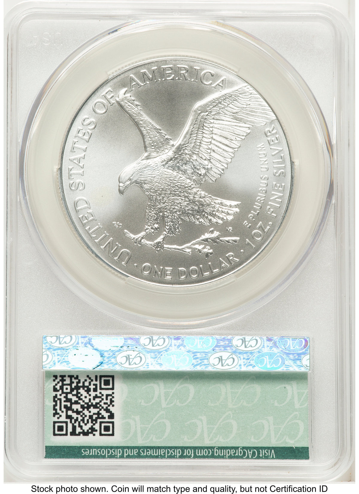 2026 Silver Eagle First Day of Delivery Flag Label CACG MS70