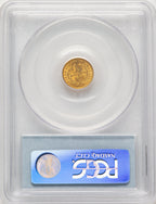 1849 G$1 Closed Wreath Gold Dollar PCGS MS62