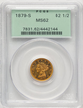 1879-S $2.50 Liberty Quarter Eagle PCGS MS62