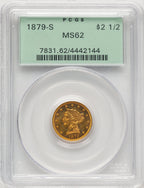 1879-S $2.50 Liberty Quarter Eagle PCGS MS62
