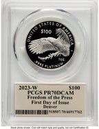 2023-W Proof Platinum Eagle 1 oz FDI Thomas Cleveland Art Deco Denver PCGS PR70