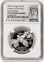 2023-W Proof Platinum Eagle 1 oz ER American Liberty Series Label NGC PF70