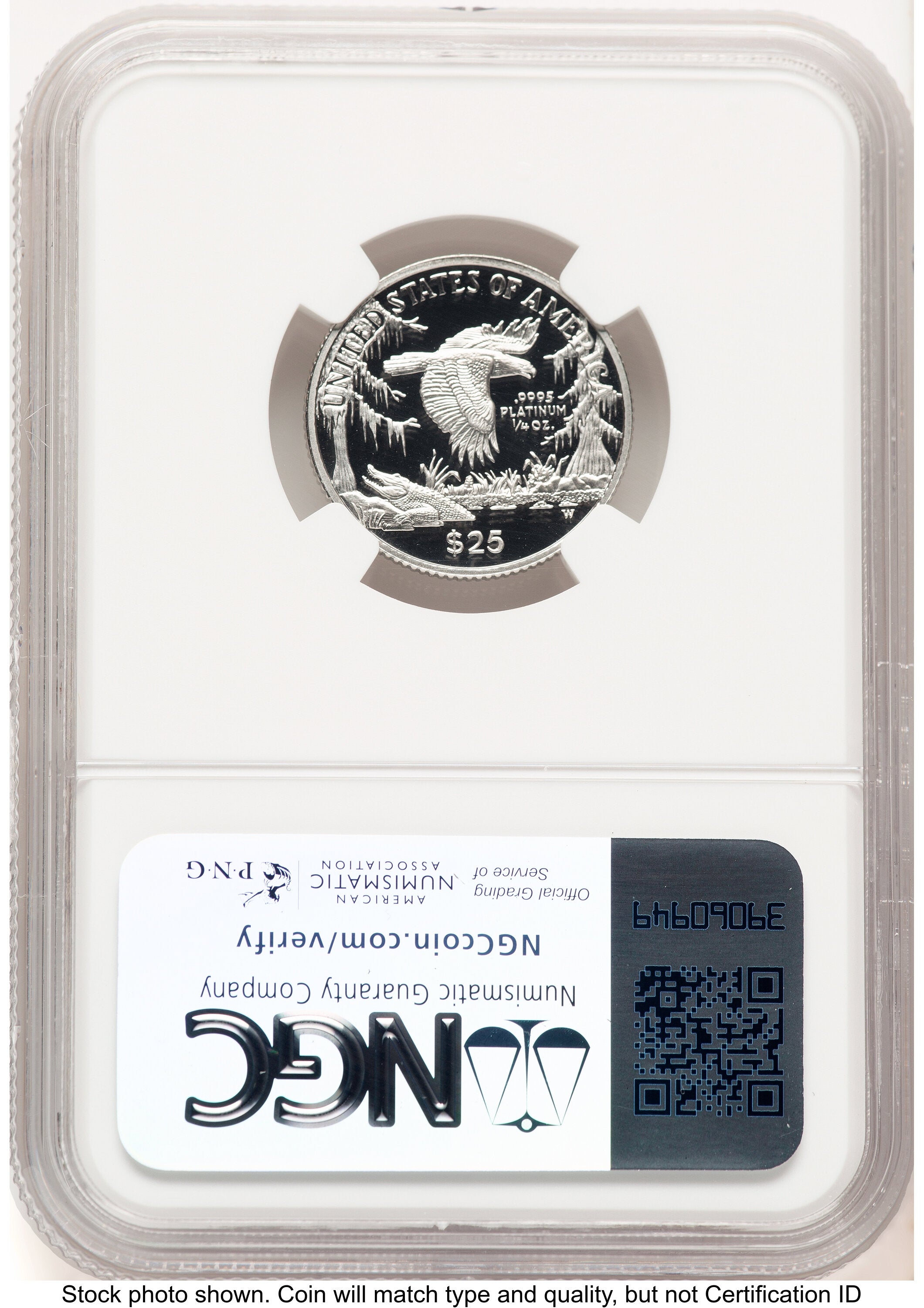 1999-W Proof Platinum Eagle 1/4 oz Brown Label NGC PF70
