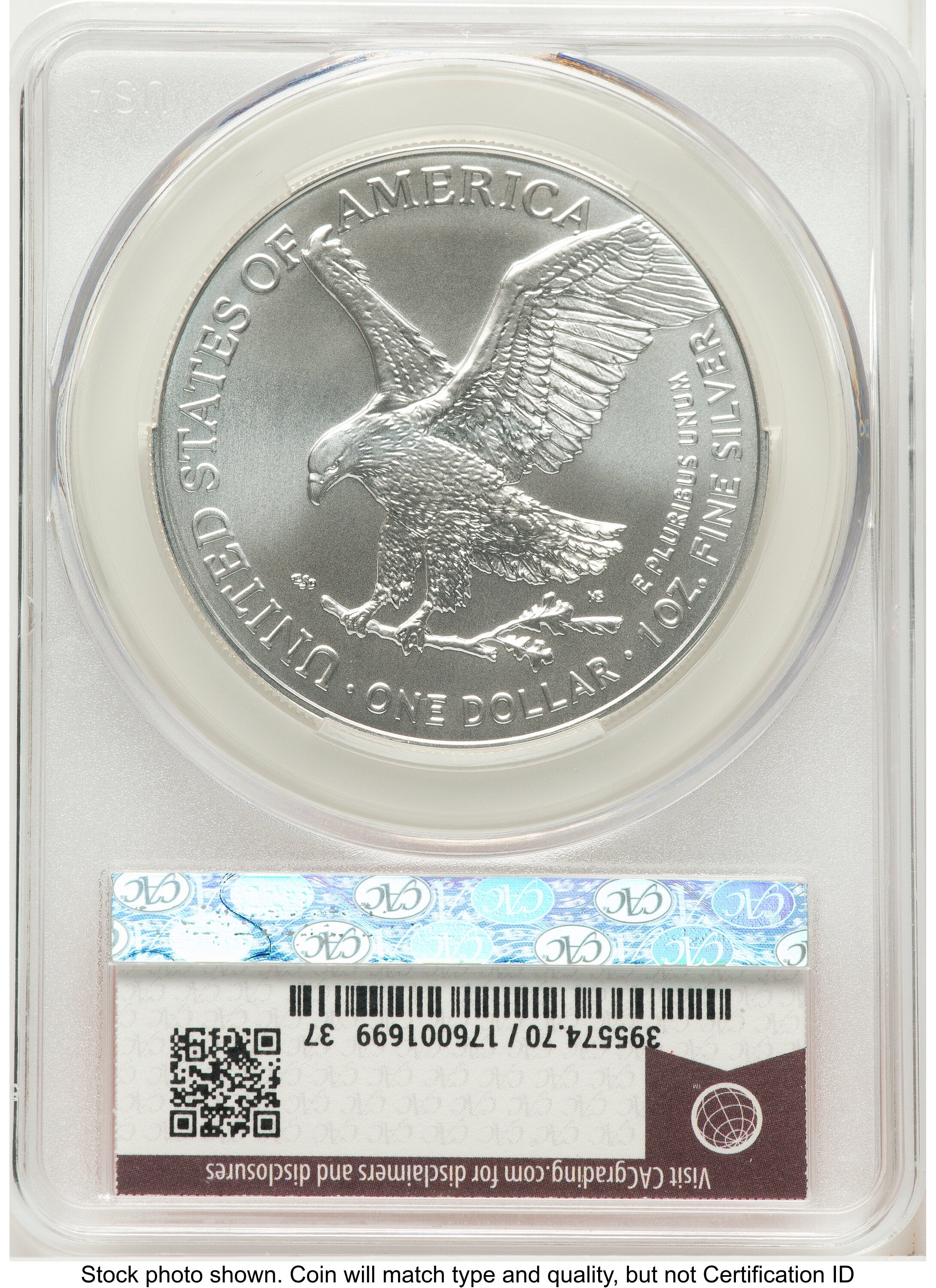 2026 Silver Eagle First Day of Delivery John Feigenbaum Red Book CACG MS70