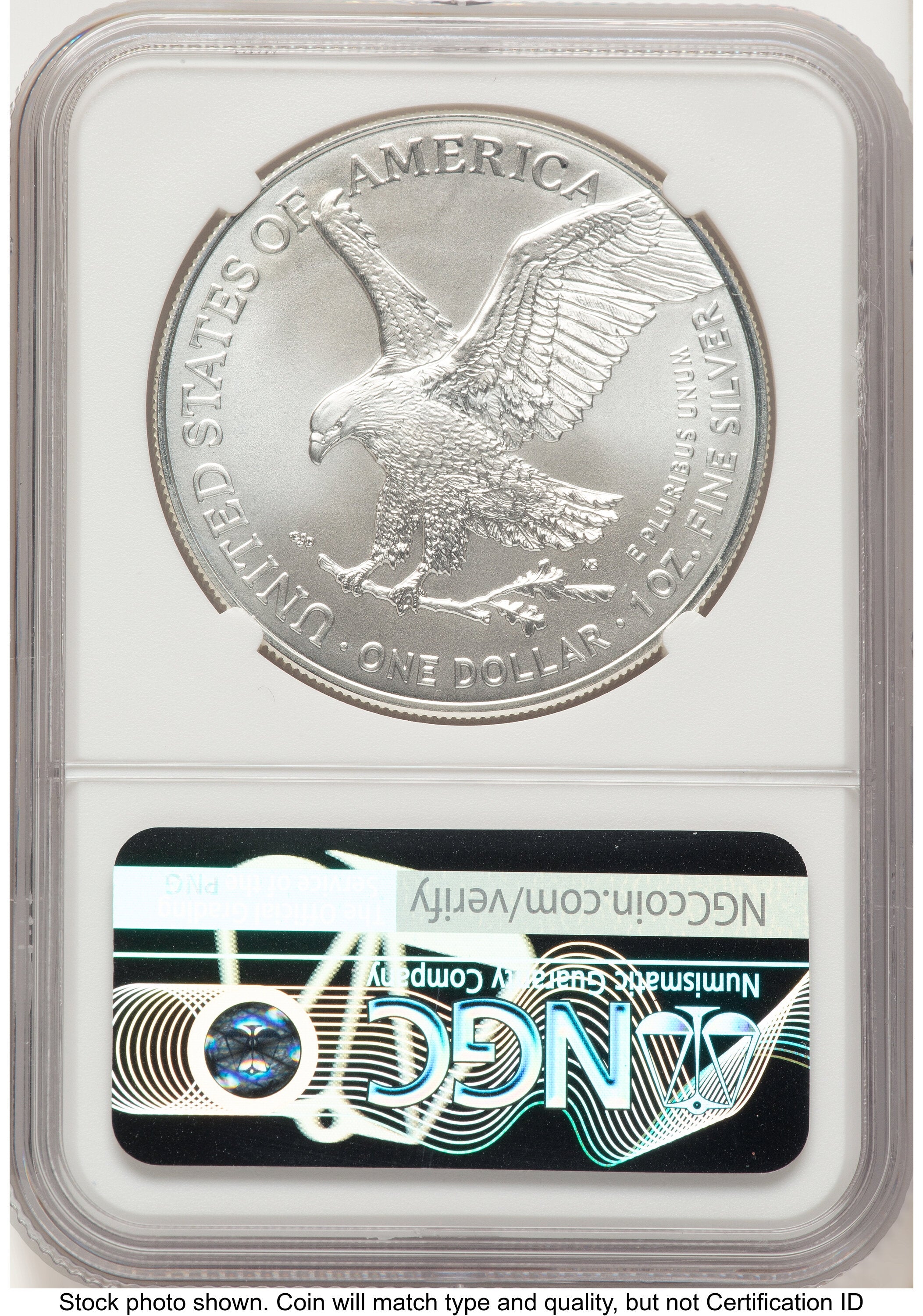 2026 Silver Eagle ER Blue NGC MS70