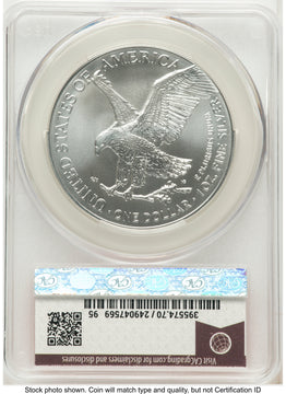 2026 Silver Eagle First Day of Delivery Red Book CACG MS70