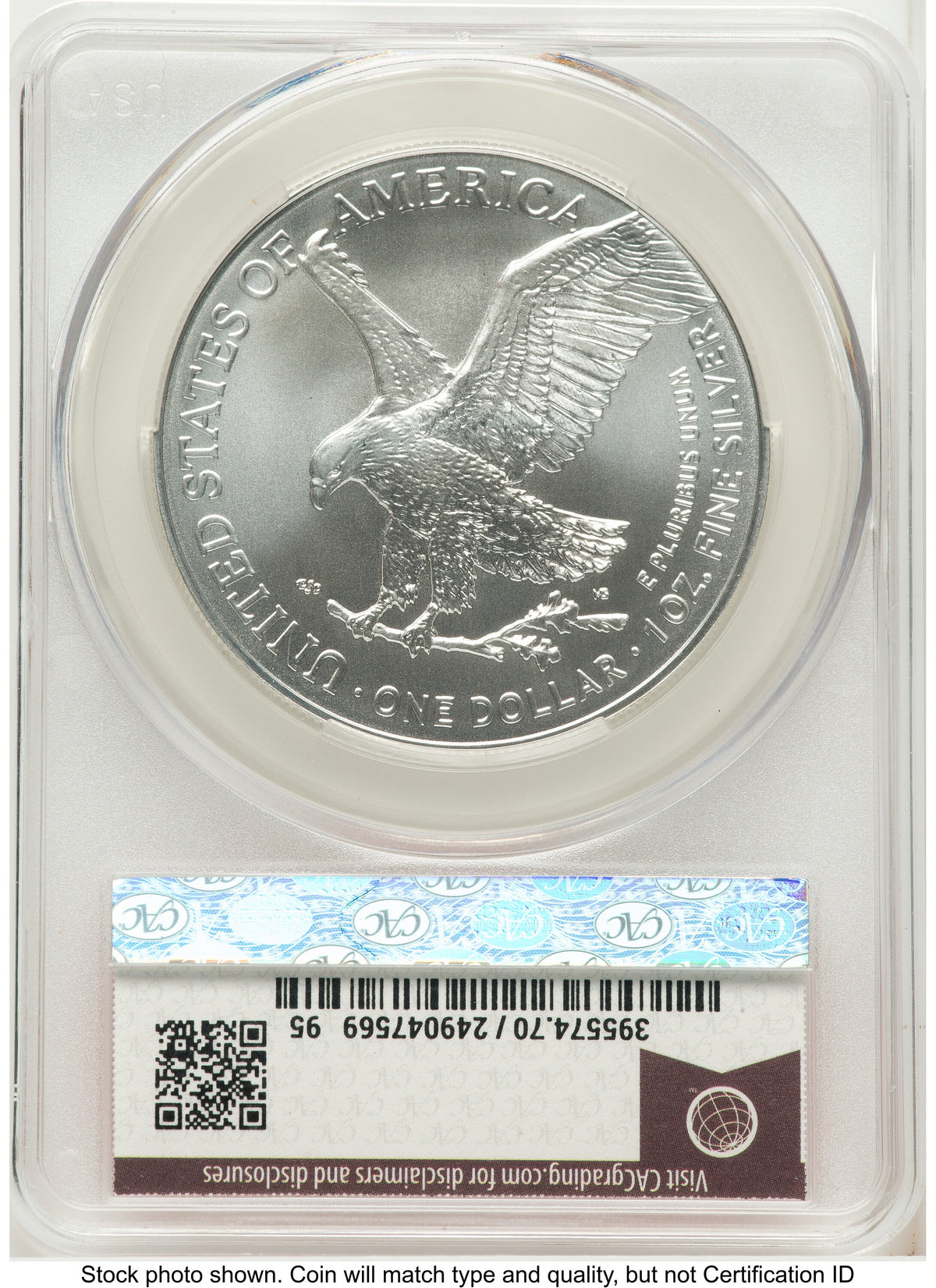 2026 Silver Eagle First Day of Delivery Red Book CACG MS70