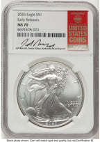 2026 Silver Eagle ER Jeff Garrett Red Book NGC MS70