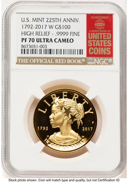 2017-W G$100 American Liberty High Relief Red Book NGC PF70