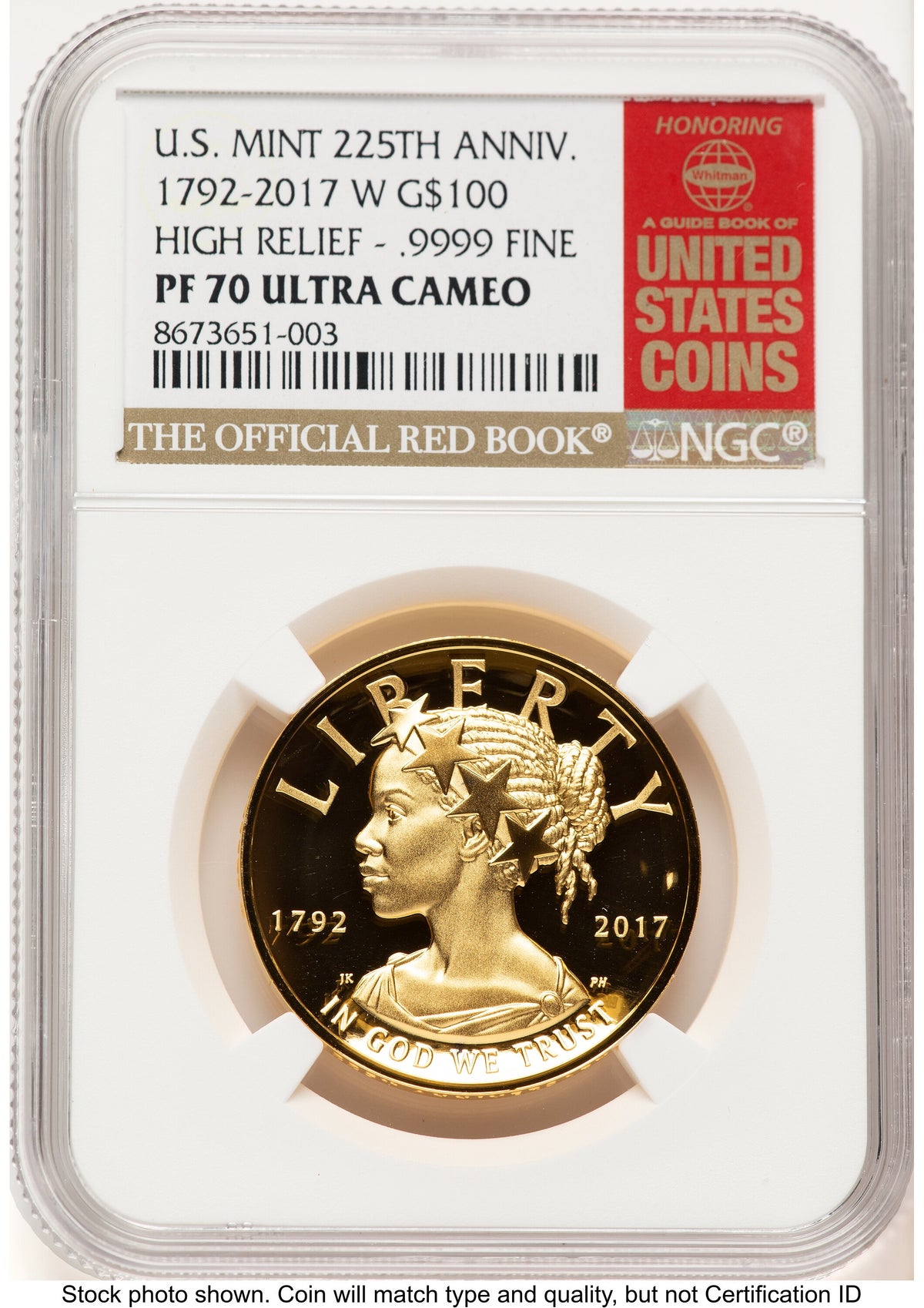 2017-W G$100 American Liberty High Relief Red Book NGC PF70