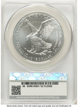 2026 Silver Eagle First Delivery America 250 Eagle with Banner Label CACG MS70
