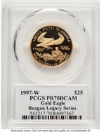 1997-W Proof Gold Eagle 1/2 oz Reagan Legacy Series Michael Reagan PCGS PR70
