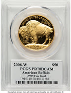 2006-W Proof Gold Buffalo 1 oz David Hall PCGS PR70