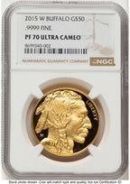 2015-W Proof Gold Buffalo 1 oz Brown Label NGC PF70