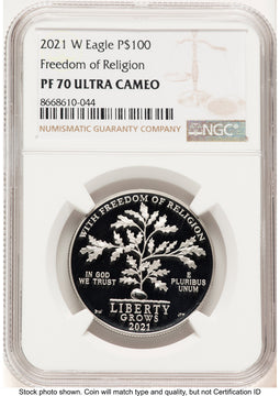 2021-W Proof Platinum Eagle 1 oz Brown Label NGC PF70