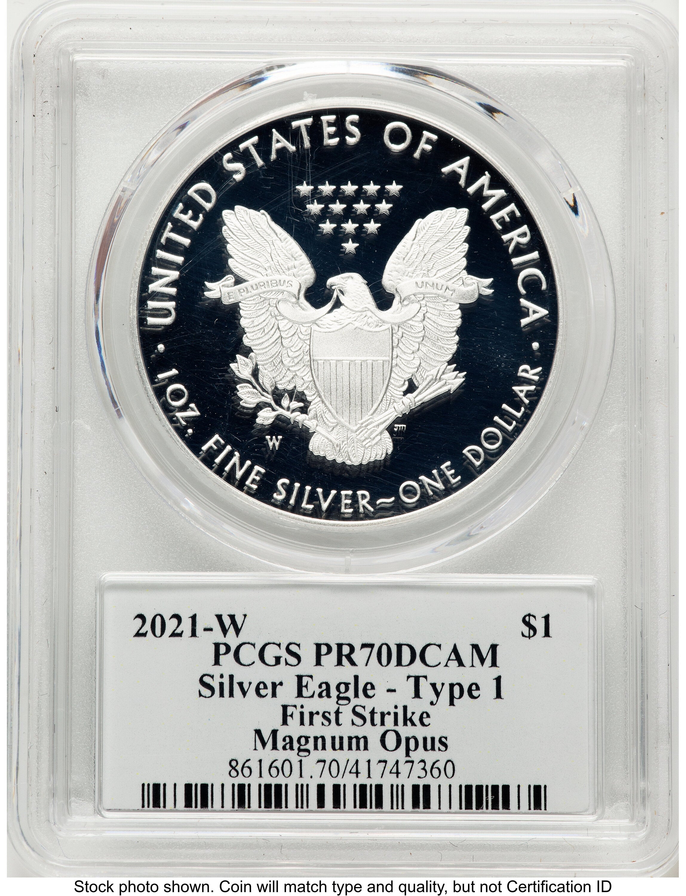 2021-W TY1 Proof Silver Eagle 1 oz FS Magnum Opus PCGS PR70