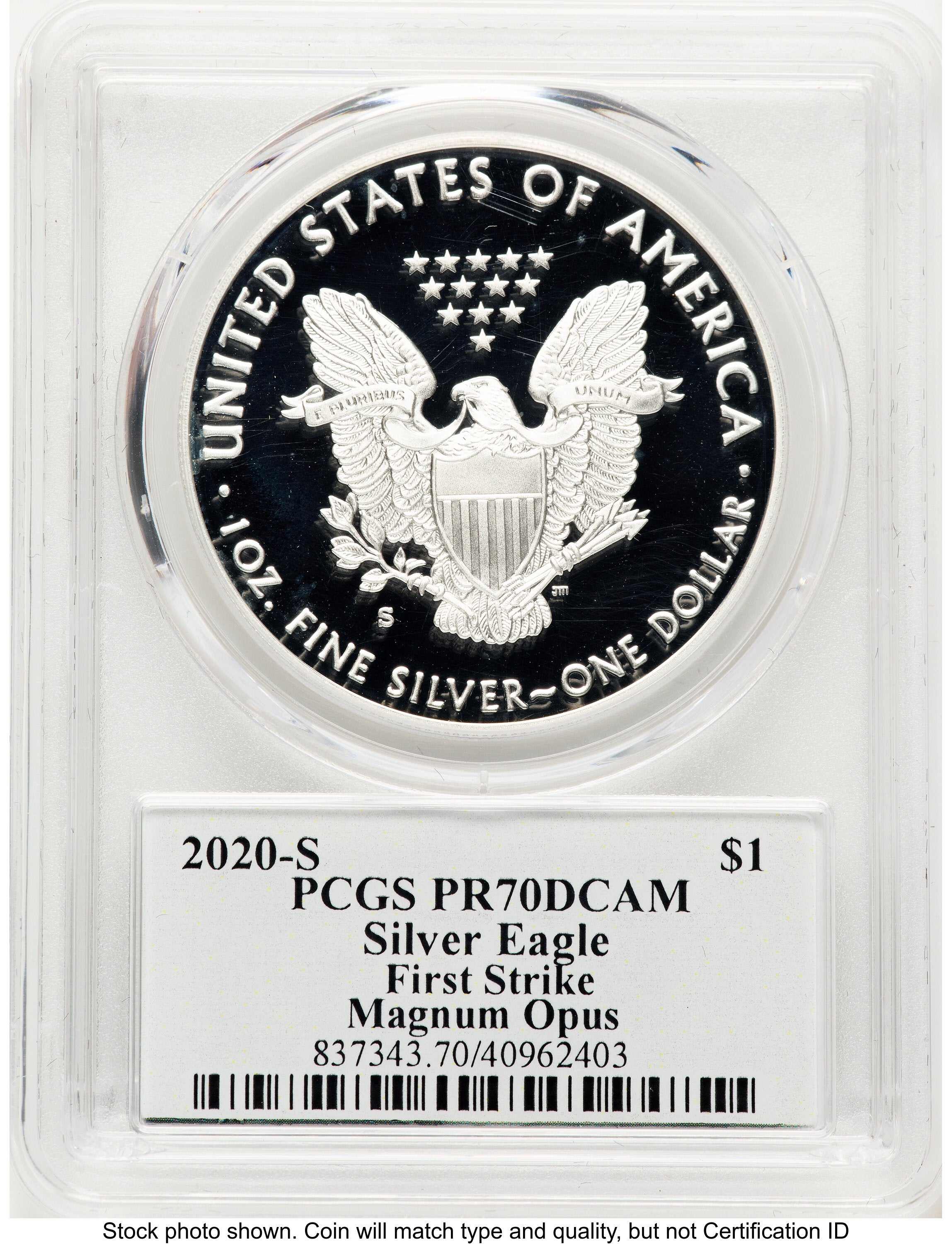 2020-S Proof Silver Eagle 1 oz FS Magnum Opus PCGS PR70