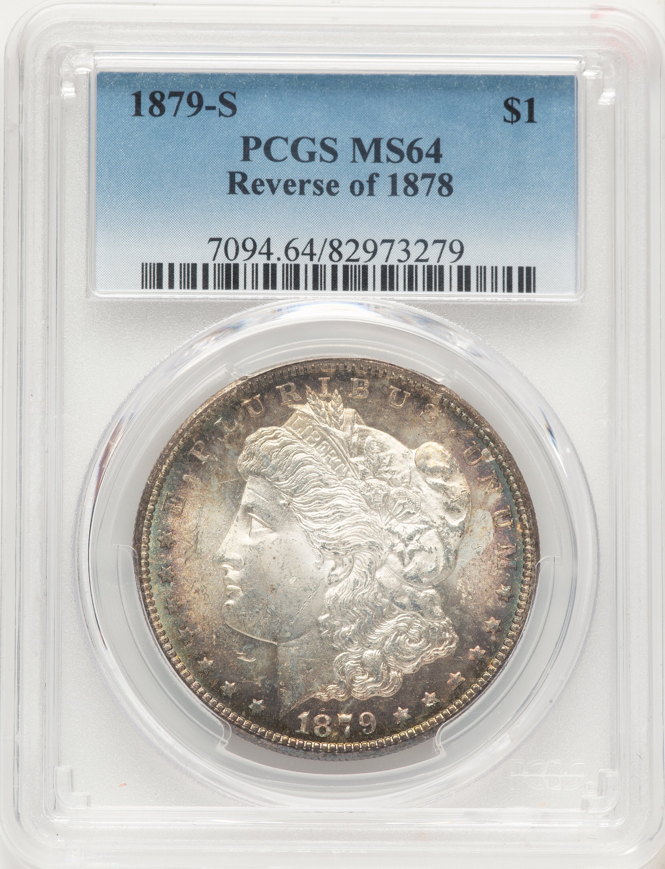 1879-S Reverse of 1878 Morgan Dollar PCGS MS64