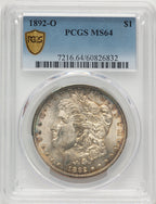 1892-O Morgan Dollar PCGS MS64