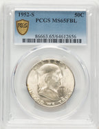 1952-S 50C FL Franklin Half Dollar PCGS MS65