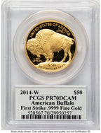 2014-W Proof Gold Buffalo 1 oz FS James Earle Fraser PCGS PR70