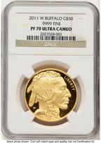 2011-W Proof Gold Buffalo 1 oz Brown Label NGC PF70
