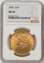 1895 $20 Liberty Double Eagle NGC MS62