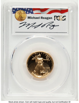 1992-P Proof Gold Eagle 1/4 oz Reagan Legacy Series Michael Reagan PCGS PR70