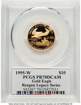 1995-W Proof Gold Eagle 1/4 oz Reagan Legacy Series Michael Reagan PCGS PR70