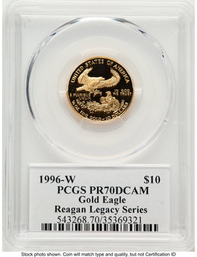 1996-W Proof Gold Eagle 1/4 oz Reagan Legacy Series Michael Reagan PCGS PR70