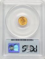 1853 G$1 Blue Gradient Gold Dollar PCGS MS63