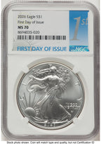 2026 Silver Eagle FDI 1ST NGC MS70