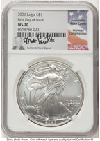 2026 Silver Eagle FDI Mike Castle NGC MS70