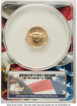 2026 Gold Eagle 1/10 oz First Day of Delivery Ron Drzewucki Flag Core CACG MS70