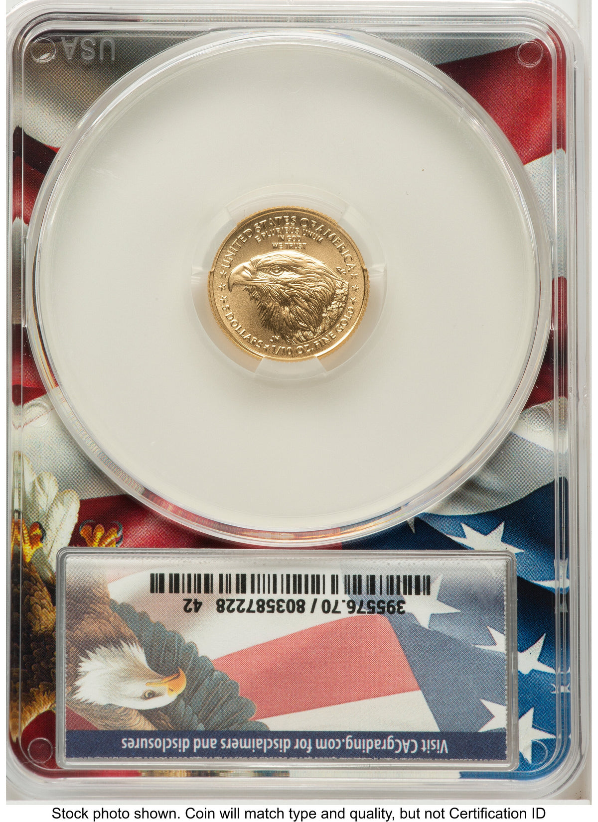 2026 Gold Eagle 1/10 oz First Day of Delivery Ron Drzewucki Flag Core CACG MS70