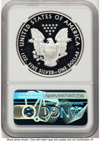 2016-W Proof Silver Eagle 1 oz 2019 West Point Mint Hoard John Reagan Bust Art NGC PF70 Mercanti