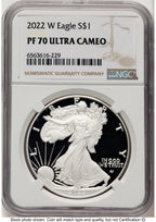 2022-W Proof Silver Eagle 1 oz Brown Label NGC PF70