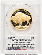2020-W Proof Gold Buffalo 1 oz FDI Reagan Legacy Series Michael Reagan PCGS PR70