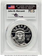 2017-W Proof Platinum Eagle 1 oz FDI John PCGS PR70 Mercanti