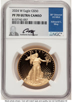 2024-W Proof Gold Eagle 1 oz NGC PF70 Ed Moy