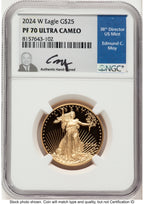 2024-W Proof Gold Eagle 1/2 oz NGC PF70 Ed Moy