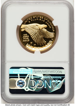 2017-W G$100 American Liberty High Relief Bunting Flag NGC PF70
